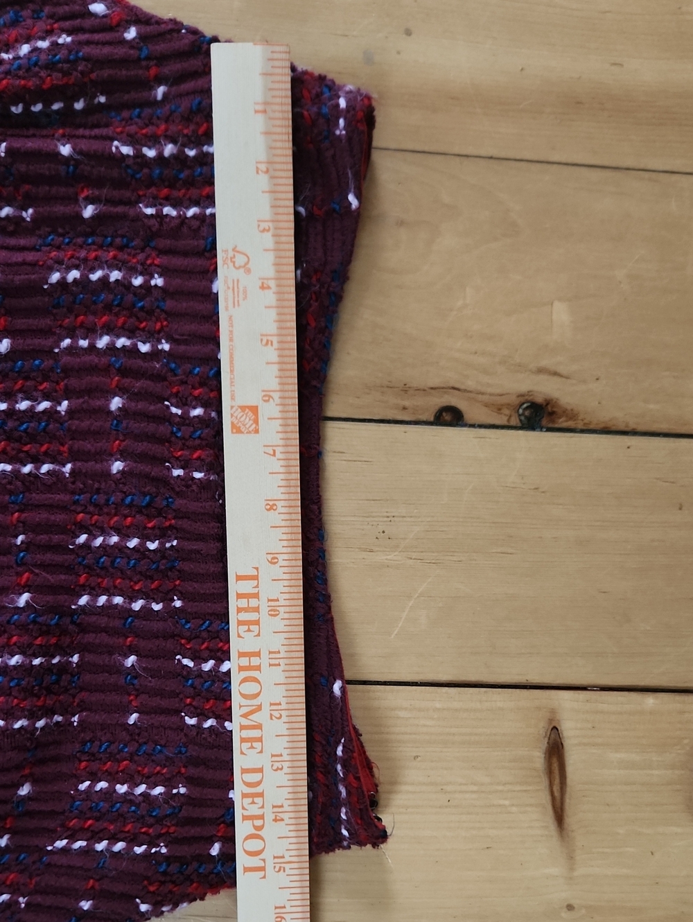 Anthropologie Maeve Burgundy Textured A-Line Knit Lined Skirt with Multicolor - Picture 10 of 13